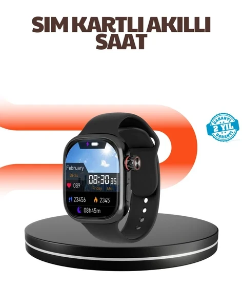 Telefon Bağımsız SIM Kartlı Akıllı Saat Nabız Ölçerli