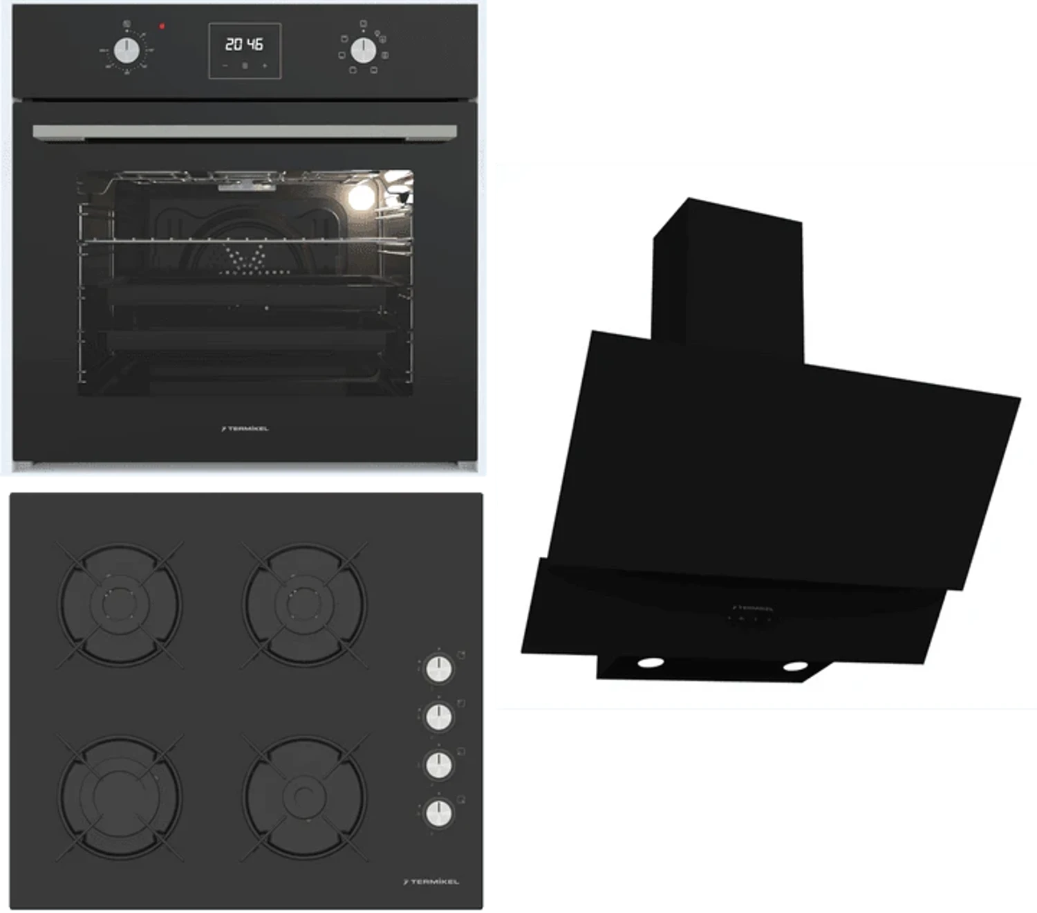 Termikel Ankastre Set (BO O64D5C B + BH P6144C B + CH C6532C BB)