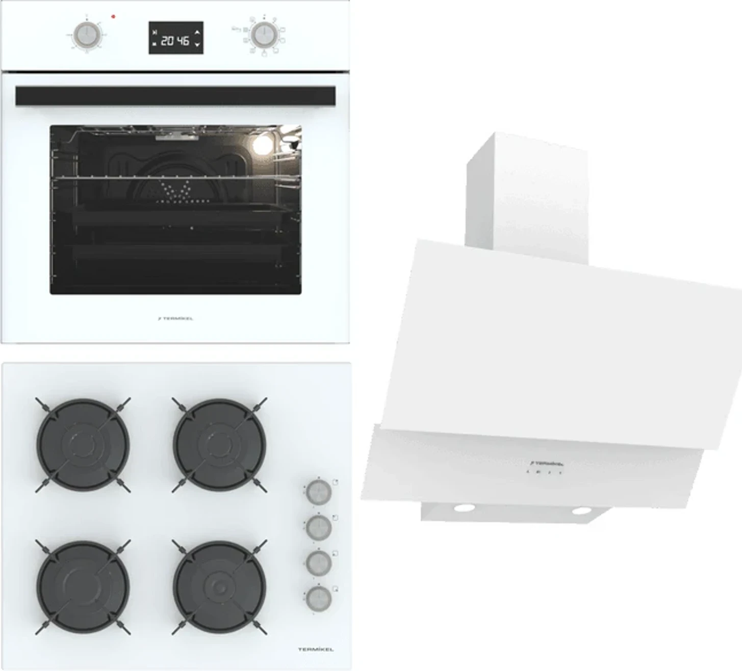Termikel Ankastre Set (BO O6555C W + BH P6144C W + CH C6532C WW)