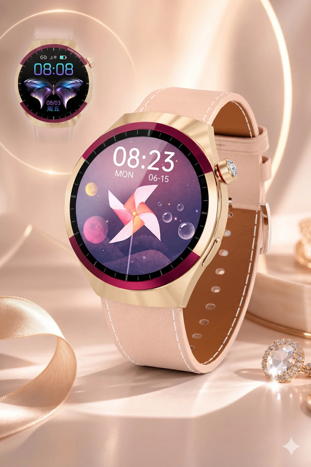 Tinytek SK6 Mini Moda Kadın Akıllı Saat 1.3