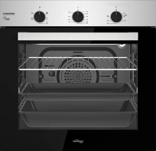 TommaTech TAF6006ISM Ankastre Elektrikli Fırın 60 Cm Inox
