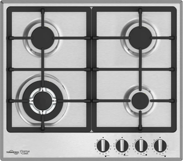 TommaTech TAO6005IM Ankastre Gazlı Ocak 60 Cm Inox Metal