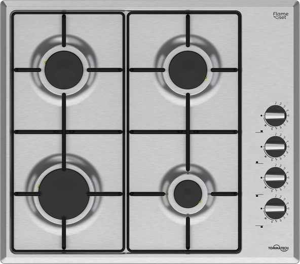 TommaTech TAO6007IM Ankastre Gazlı Ocak 60 Cm Inox Metal