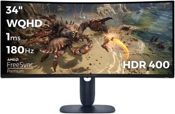 TR AW3425DWM 34 3440×1440 WQHD 180Hz 1ms HDMI DP FreeSync Premium Monitör