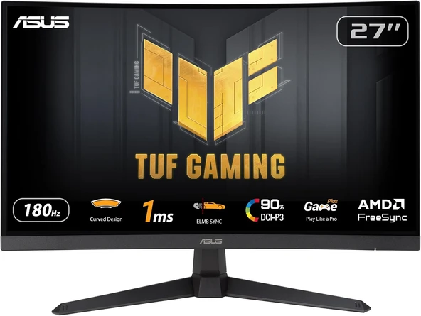 TR TUF Gaming VG27VQ3B 27 1ms 180Hz FreeSync Adaptive Sync Curved VA Monitör