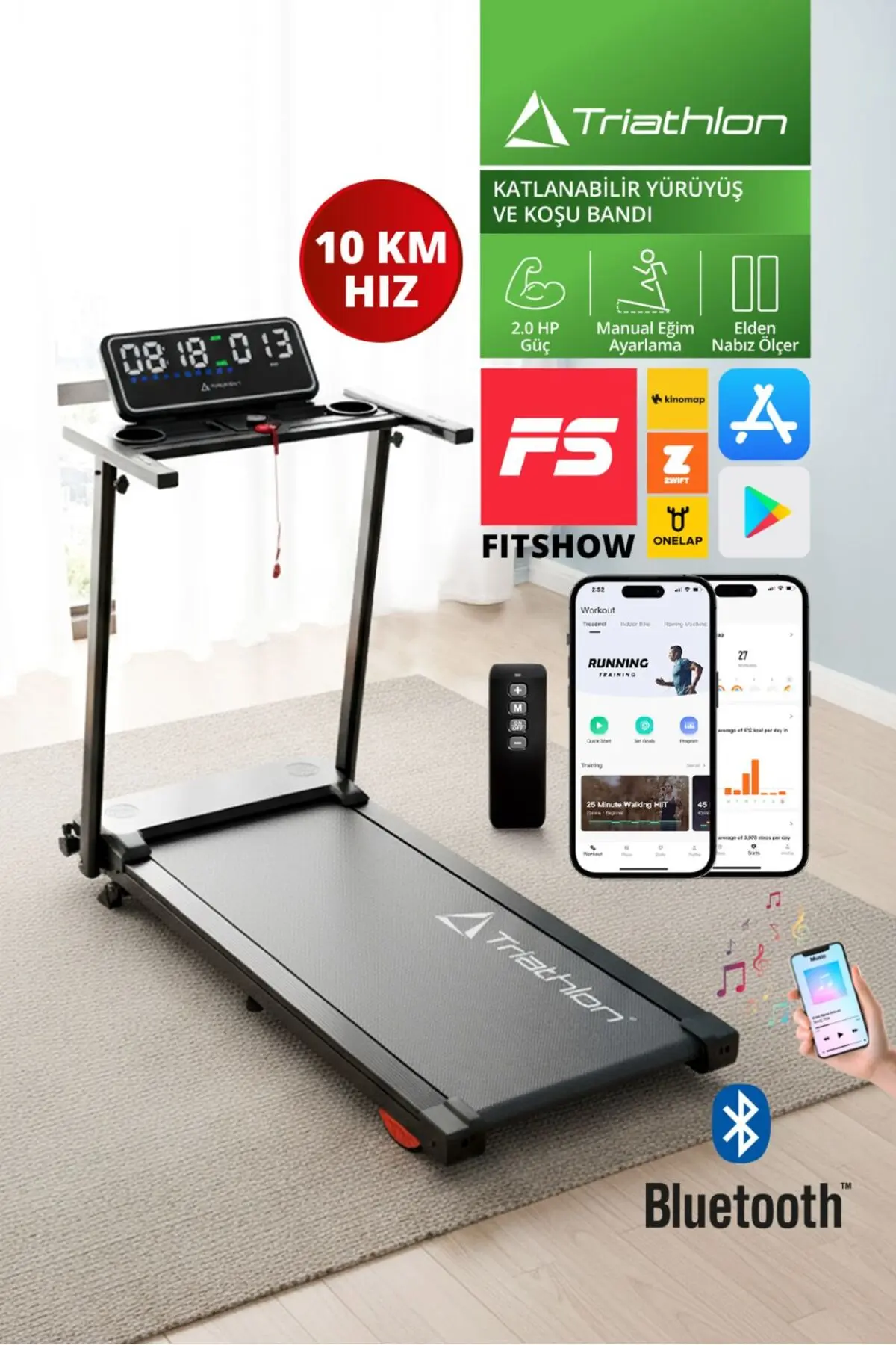 Triathlon T-229 Katlanabilir Koşu Bandı