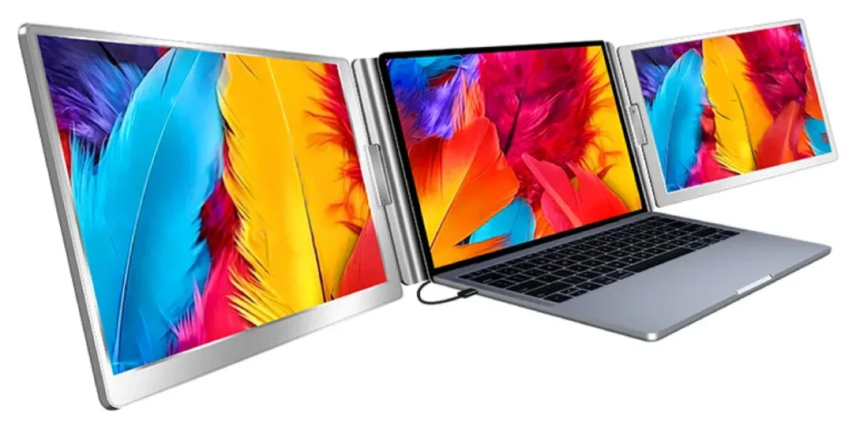 Trimonitör 14” Taşınabilir Ikili Monitör (Sabit Panel)
