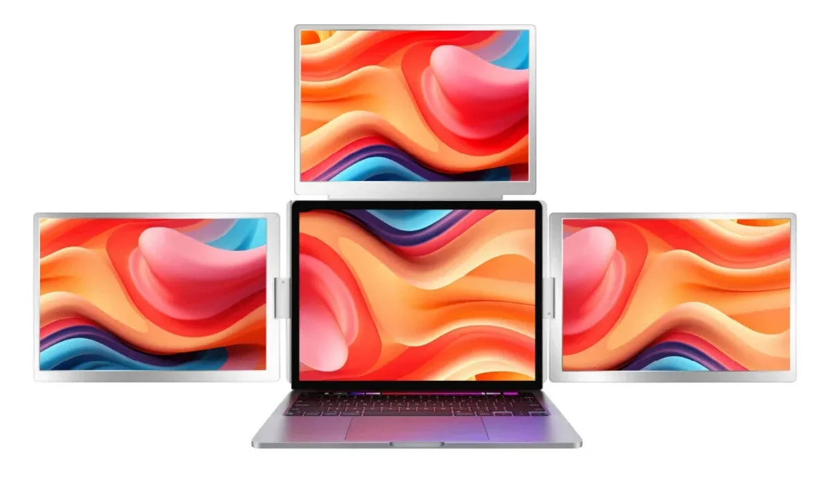 Trimonitör 14” Üçlü Taşınabilir Monitör (Sabit Panel)