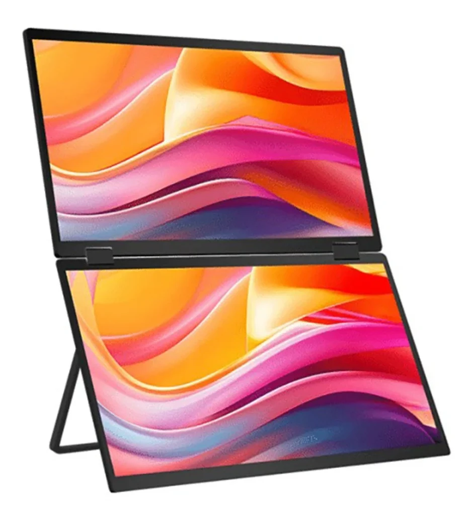 Trimonitör 15.6″ Katlanabilir İkili Taşınabilir Monitör