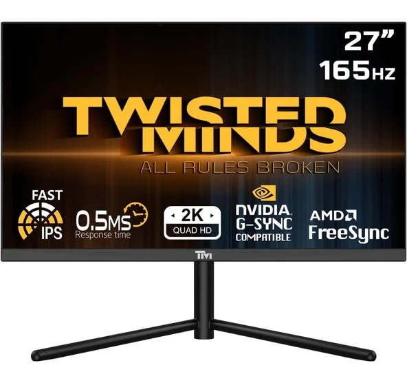 TWISTED 27″ IPS TM27QHD165IPS 0.5ms 165Hz HDMI-DP Gaming Monitör