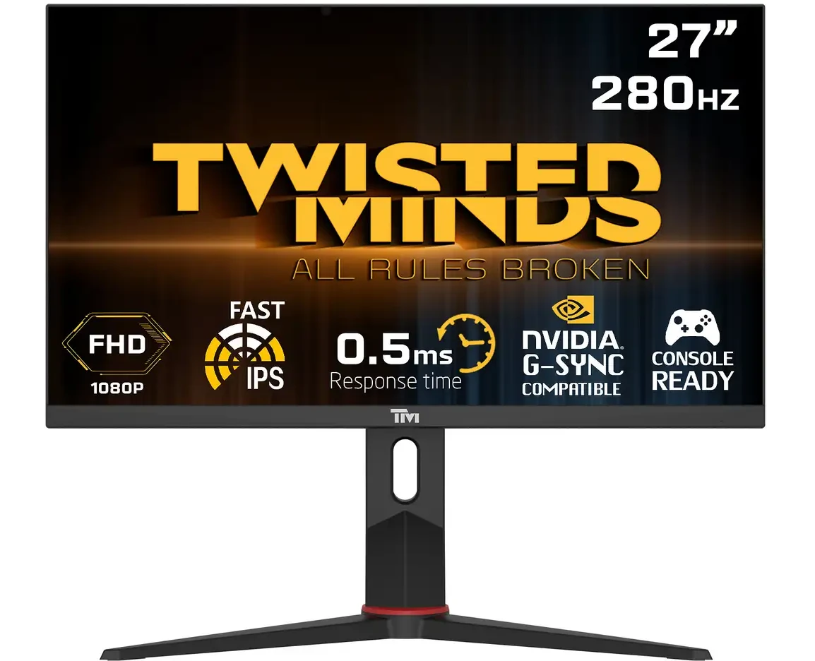 TWISTED MINDS TM27FHD280IPS FHD 280Hz HDMI DP HDR10 IPS Pivot RGB 27 Monitör
