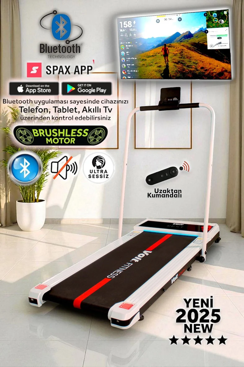 Voit Powerfit Katlanabilir Işıklı Uzaktan Kumandalı Koşu Bandı