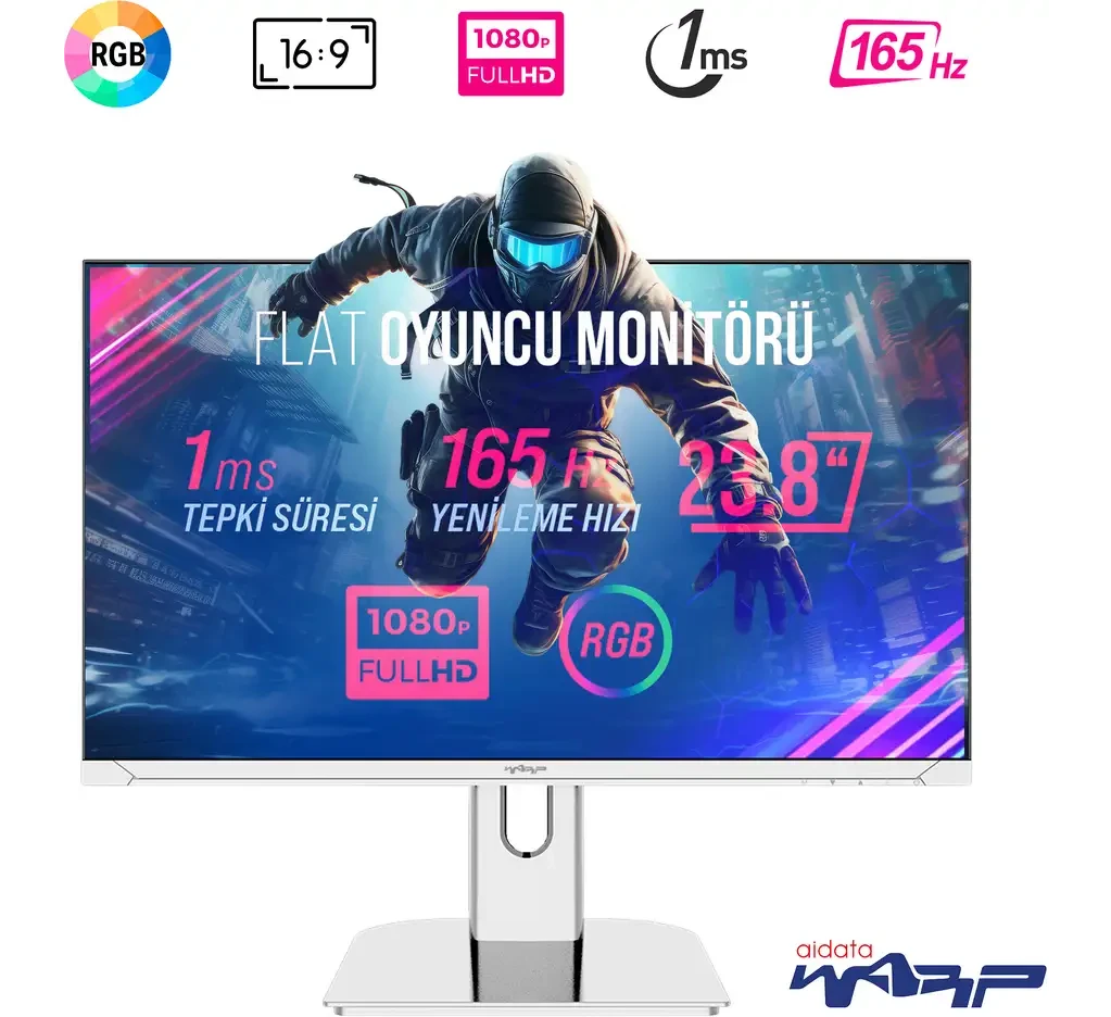 WARP WP24-W 23.8 inç 165Hz 1 ms(MPRT) G-Sync / FreeSync / RGB Oyuncu Monitör