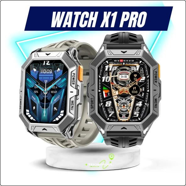 Watch X1 Pro Akıllı Saat 100 Gün Pil Ömrü 10AtmSu Geçirmez Darbeye