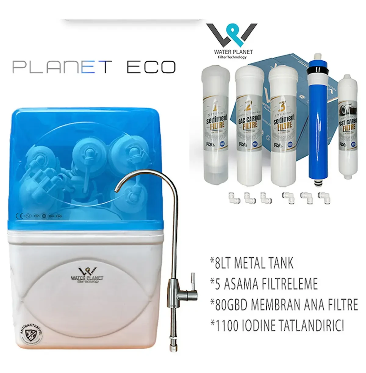 Water planet filter technology KAPALI KASA SU ARITMA CİHHAZI