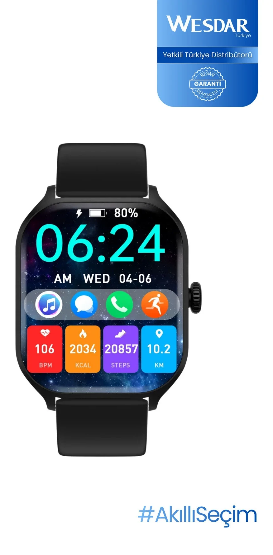 Wesdar K-088WT Türkçe Menü Akıllı Saat