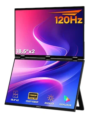 Z18W 2×18.5″ Çift Ekran 1920*1080 120Hz Full HD IPS Panel 100% sRGB Monitör