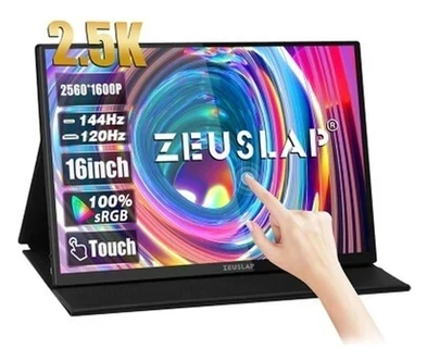Zeuslap P16KT 16” 2560X1600 144Hz 2k Ads-Ips Panel Type-C 100% Srgb Monitör