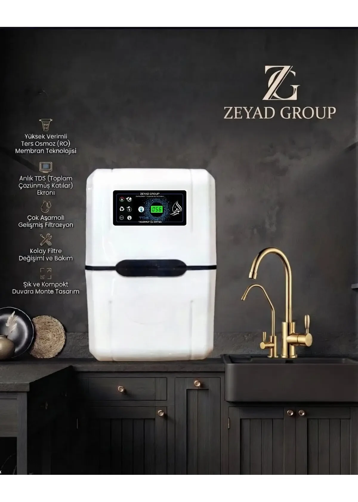 zeyad group dijital smart touch su arıtma cihazı