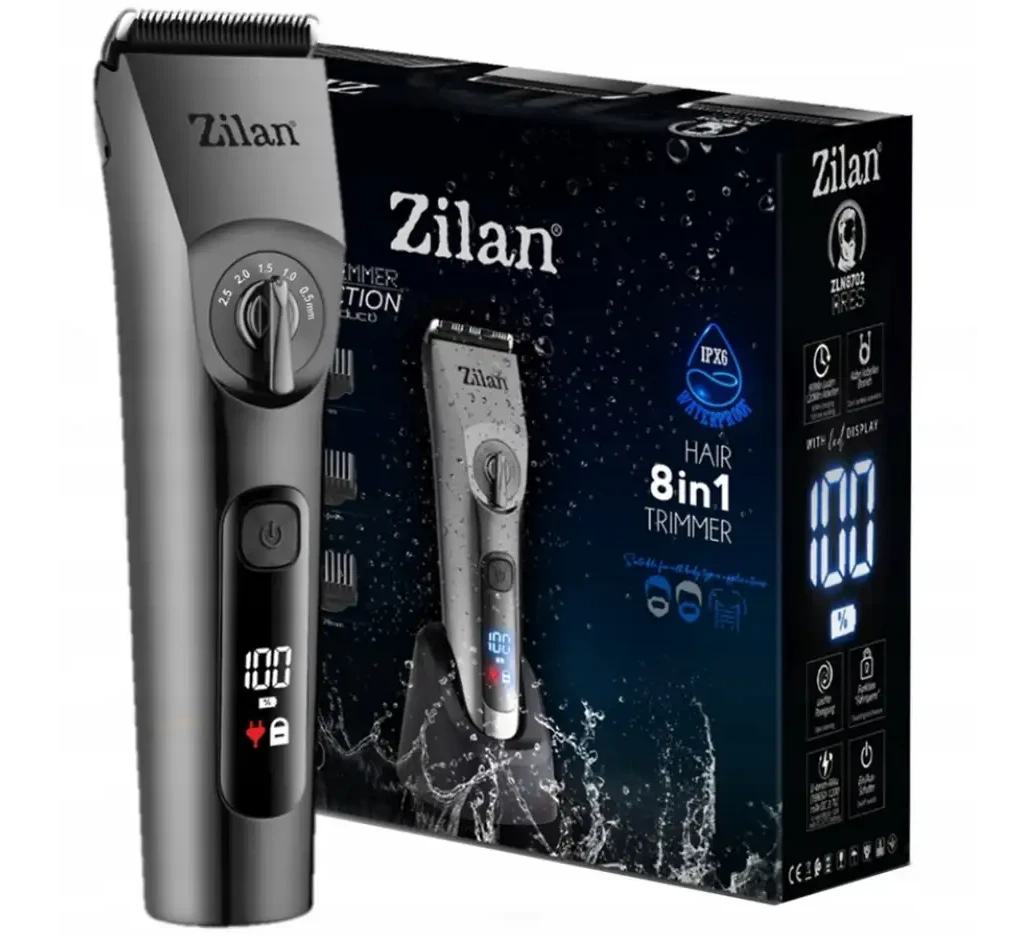 ZILAN ZLN8702 Ares 8’i 1 Arada IPX6 Su Geçirmez Hızlı Şarjlı LED Sakal
