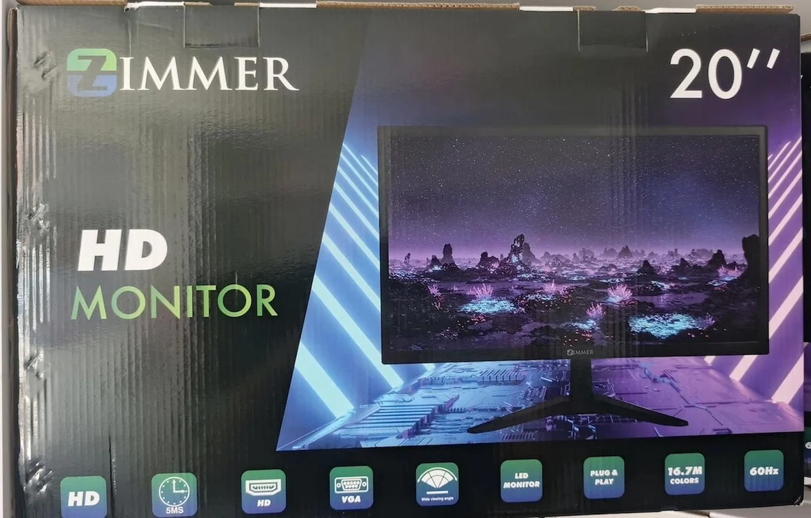 Zimmer 20″ HD LED Monitör 60Hz HDMI ve VGA
